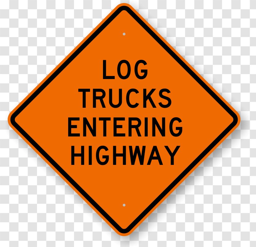 Traffic Sign Logging Truck Warning Road Transparent PNG