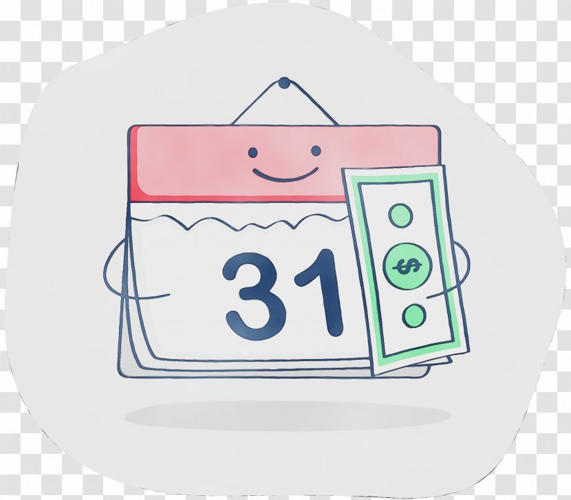 Calendar Cartoon - Watercolor - Symbol Number Transparent PNG