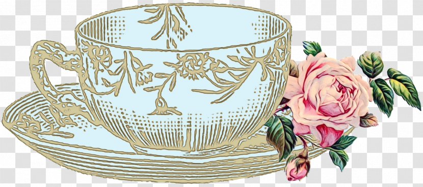 Coffee Cup Saucer Flowerpot Tableware Cut Flowers - Glass - Serveware Transparent PNG