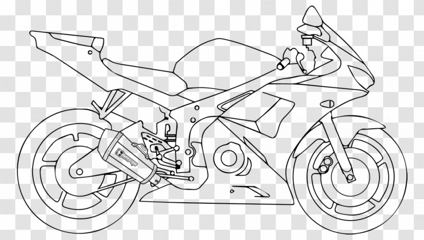 Drawing Cartoon Motorcycle Sketch - Wheel Transparent PNG