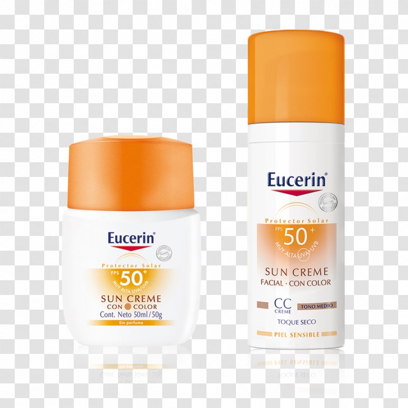 Sunscreen Lotion Cream Eucerin - Sensitive Skin Transparent PNG