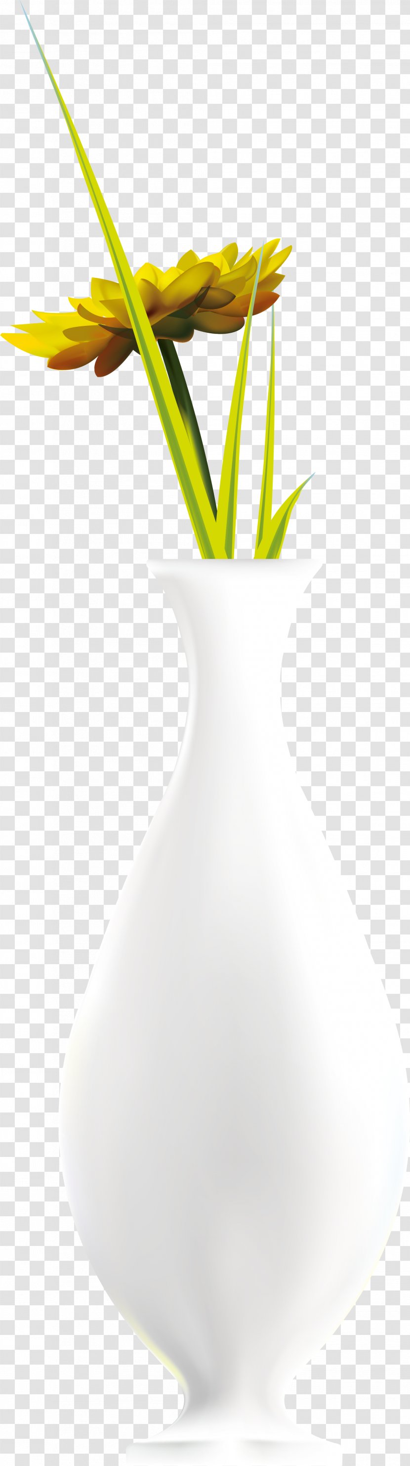 Yellow Flower Petal - Flowerpot - Hand Painted Bottle Transparent PNG