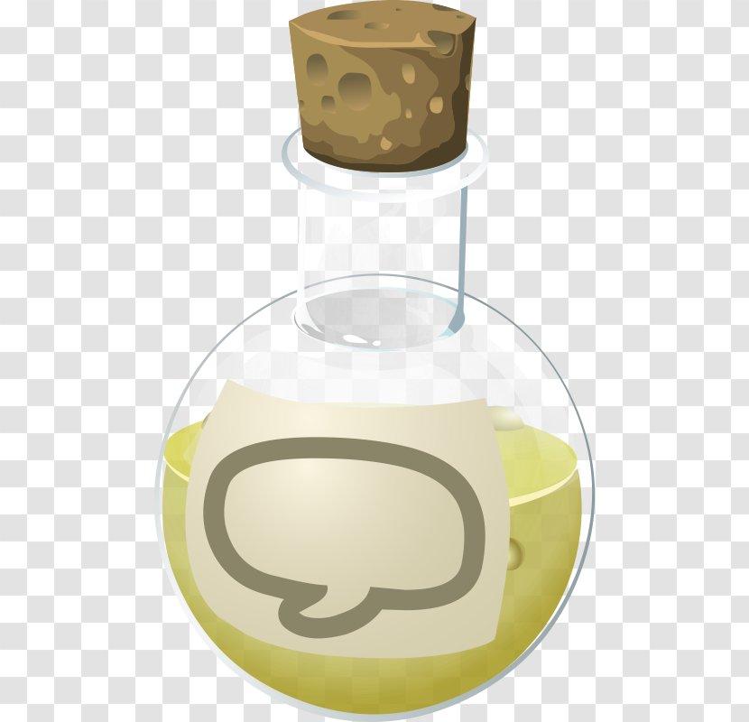 Alchemy Potion Clip Art - Yellow - Public Domain Transparent PNG