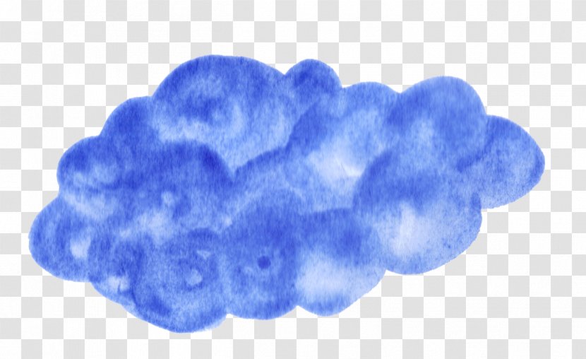 Transparent Watercolor Blue Painting Cloud Purple - Cobalt - Clouds Transparent PNG