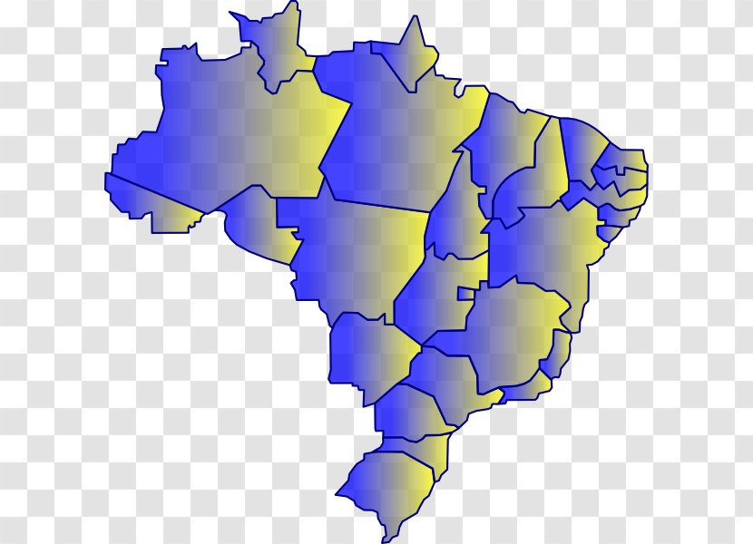 Brazil Mapa Polityczna Clip Art - Area - Brazilian Vector Transparent PNG