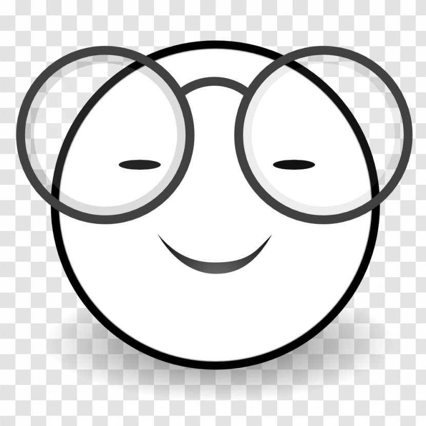 Smiley Emoticon Clip Art - Black And White Transparent PNG