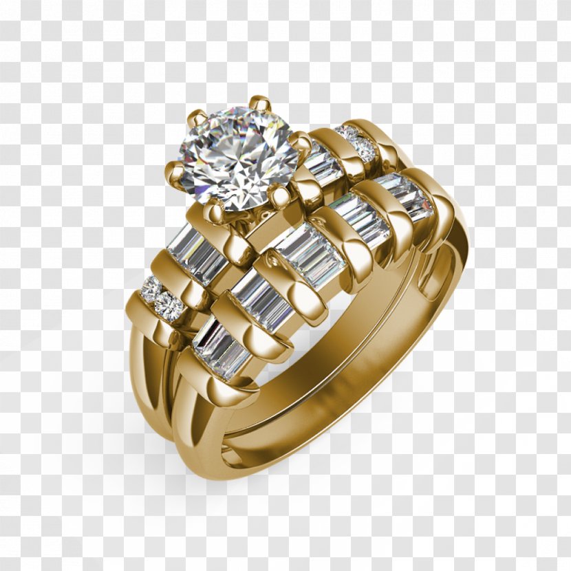 Wedding Ring Gold Diamond - Bling Transparent PNG