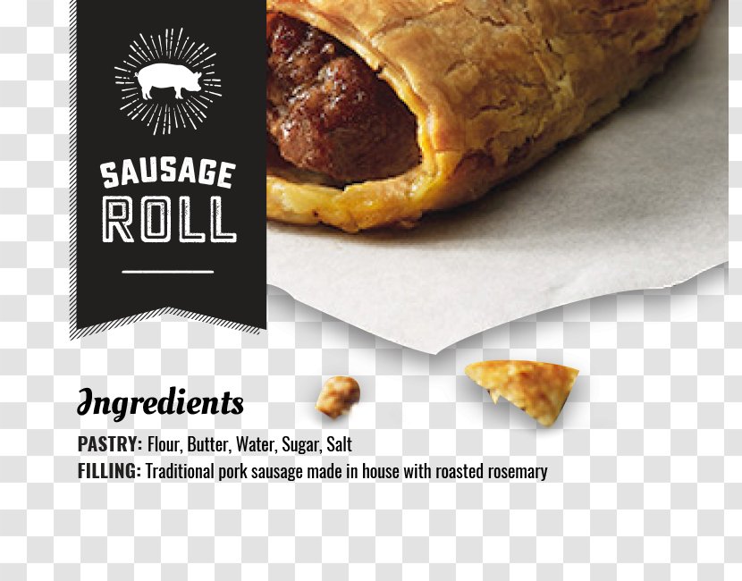 Cuisine Of The United States Sausage Roll Pie Commission Recipe - Pork Transparent PNG