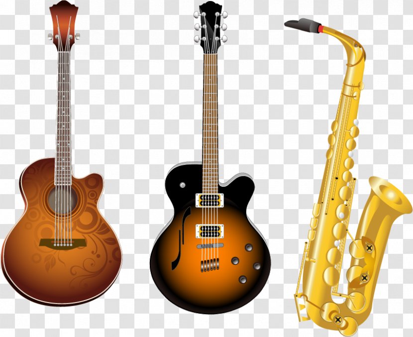 Brass Instrument Musical Woodwind - Heart - Violin Saxophone Vector Material Transparent PNG