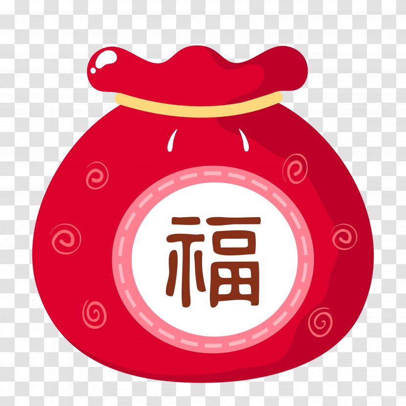 Fukubukuro Paper Bag - New Year - [Free Buckle Material] Red Chinese Wind Transparent PNG
