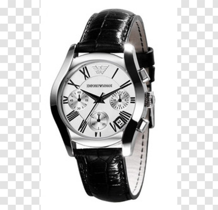 Watch Armani Chronograph Quartz Clock Leather - Strap Transparent PNG