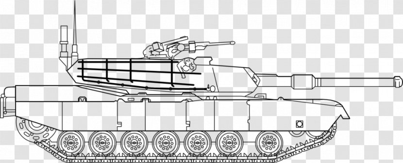 M1 Abrams Tank Drawing Clip Art - Auto Part Transparent PNG