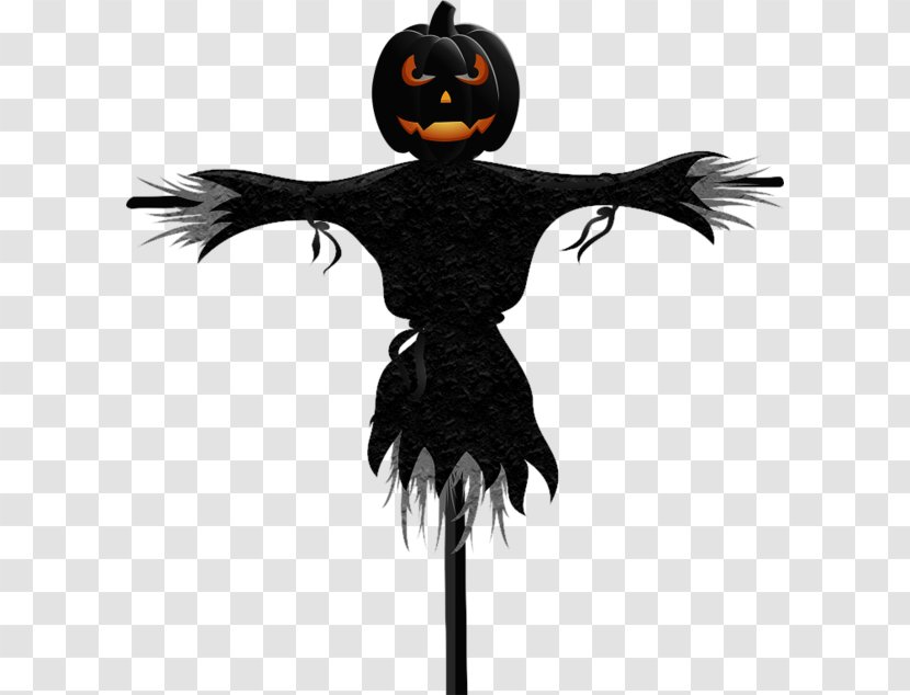 Scarecrow Halloween Clip Art - Jackolantern - Black Pumpkin Transparent PNG