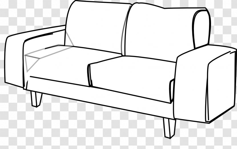 Table Rocking Chair Couch Clip Art - Black And White - Sofa Pictures Transparent PNG