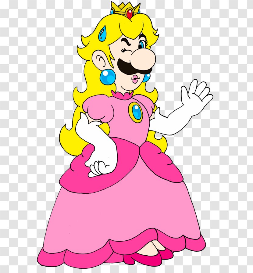 Princess Peach Drawing Luigi Clip Art Image - Cartoon Transparent PNG