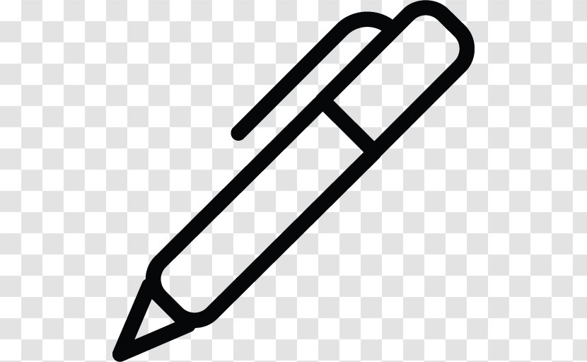 Paper Ballpoint Pen Pencil Icon - Symbol - Black Automatic Transparent PNG