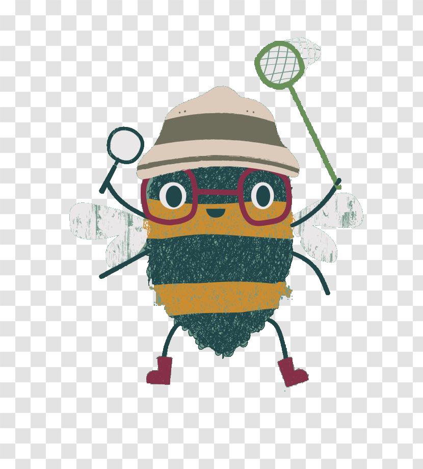 Cartoon Illustration - Art - Cute Little Bee Transparent PNG