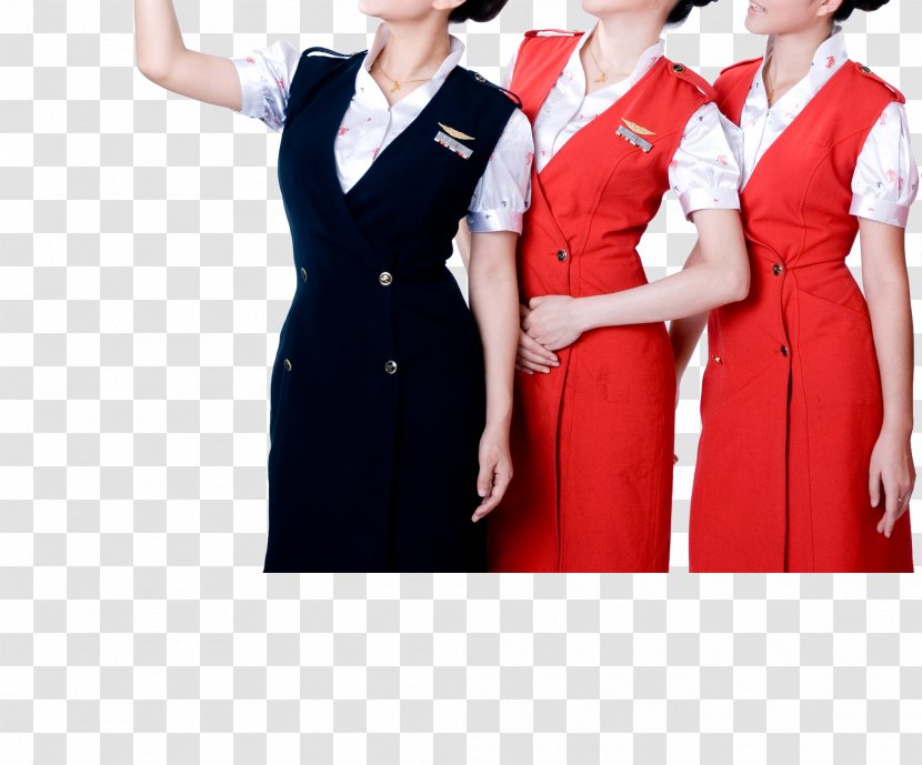 Airline Aviation Uniform Business Transport - 2017 Red Dress In Black Hostesses Transparent PNG