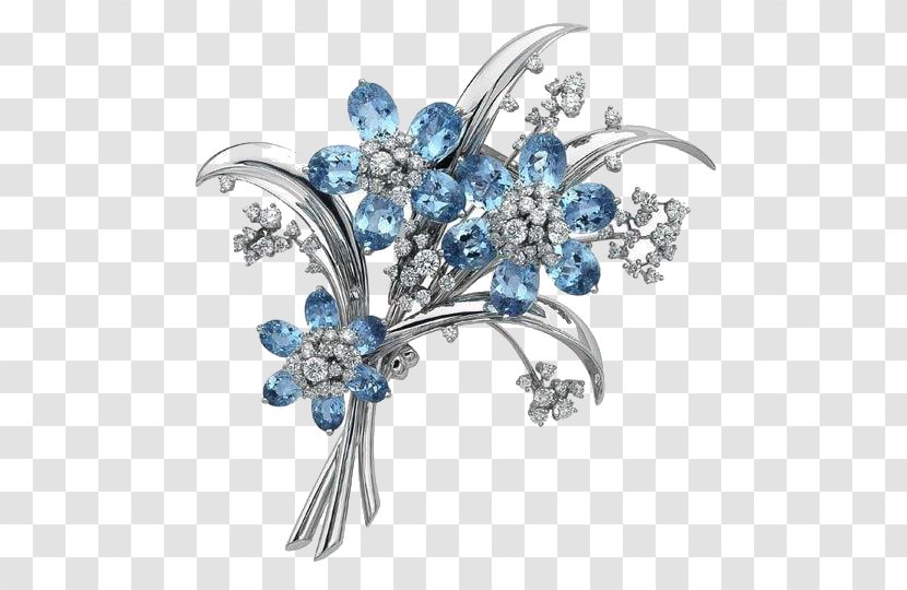 Brooch Van Cleef & Arpels Jewellery Gemstone Luxury Goods - Gem Flower Transparent PNG