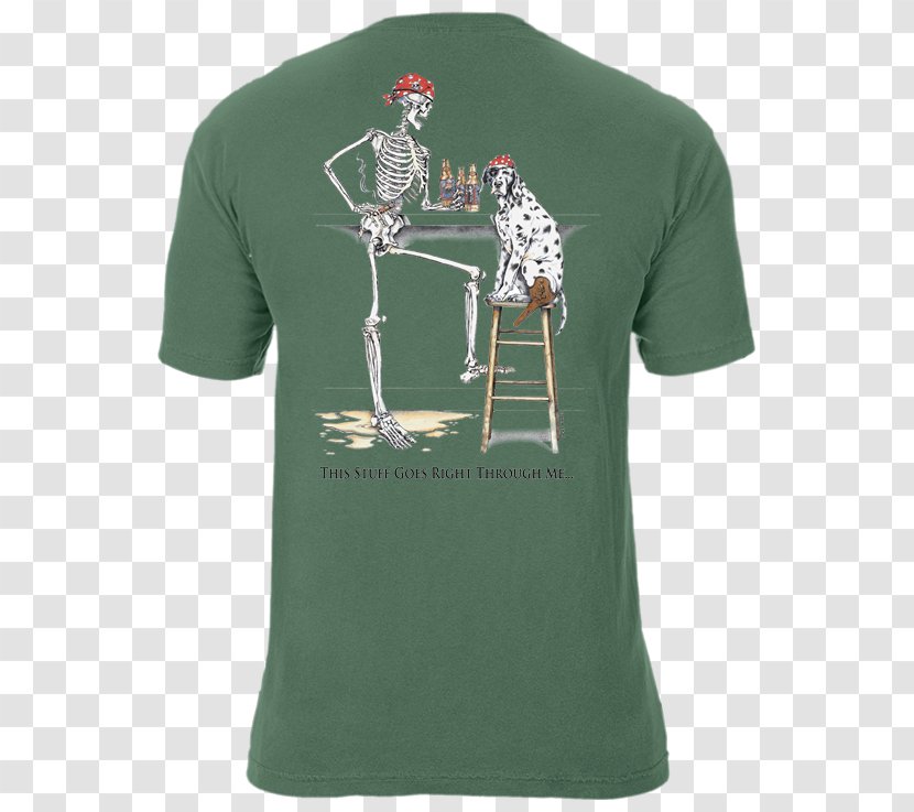 T-shirt Sleeve United States Fisherman - Shirt - Dog Skeleton Transparent PNG
