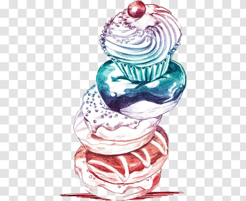 Cupcake Drawing Illustrator Fashion Illustration - Photography - Ice Cream Transparent PNG