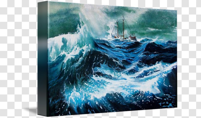 Painting Imagekind Art Sea Ocean - Wall - Stormy Transparent PNG