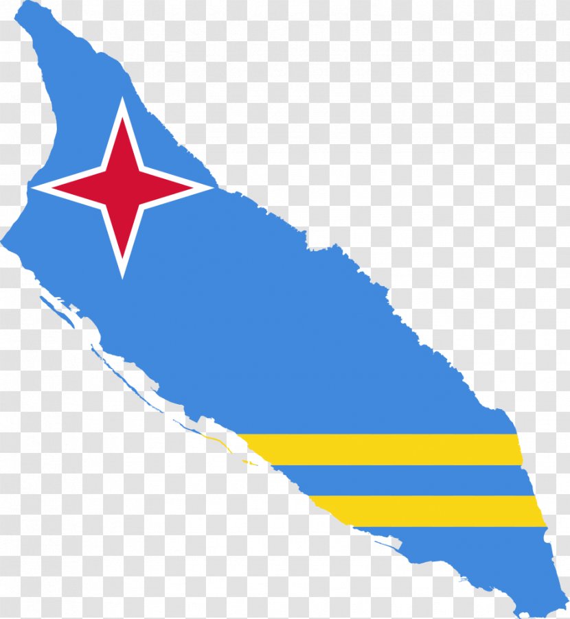 Flag Of Aruba Map - Collection Transparent PNG