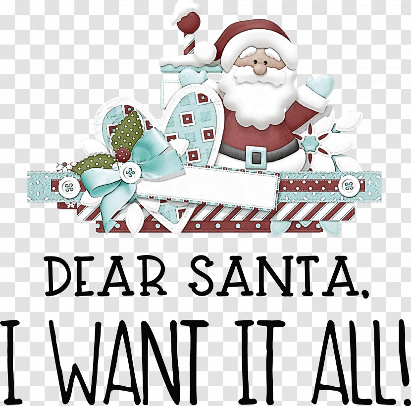 Dear Santa Christmas Transparent PNG