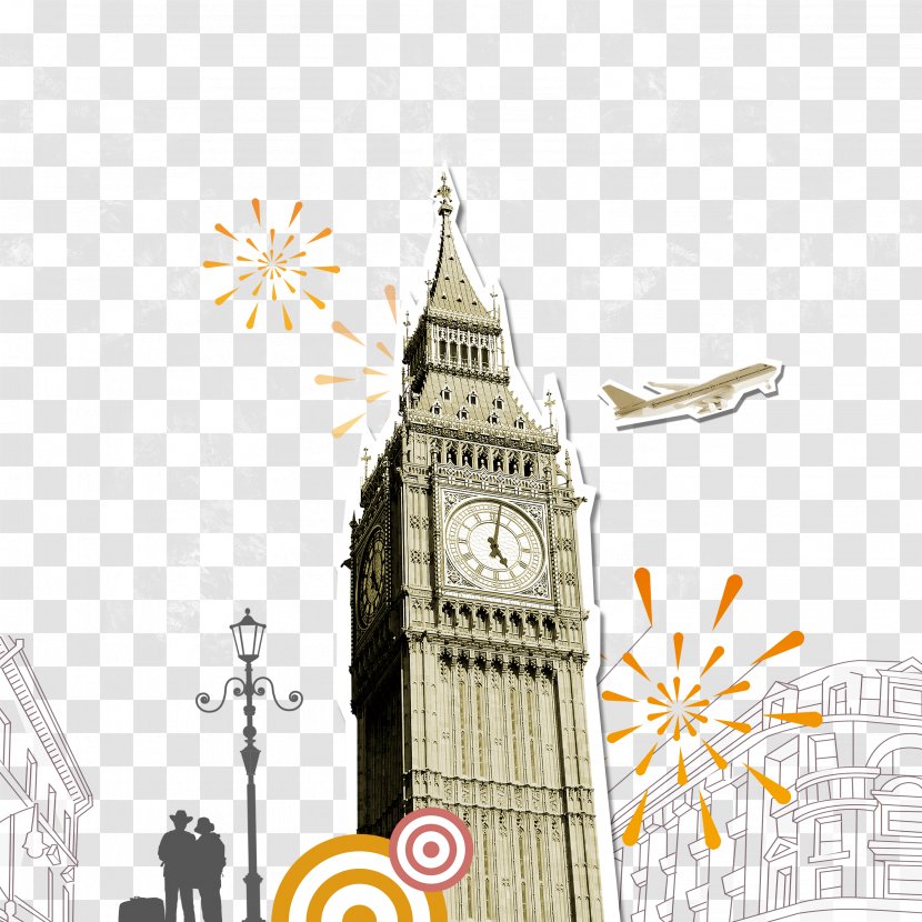 Big Ben London Illustration - Tourist Attraction - British Transparent PNG