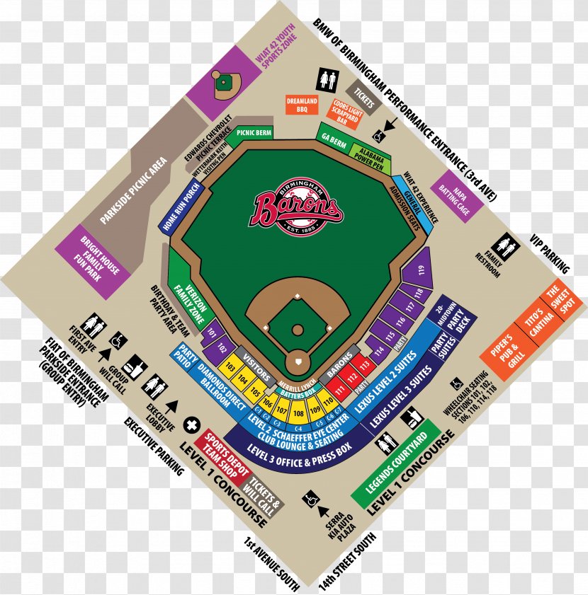 Regions Field Pensacola Blue Wahoos At Birmingham Barons Tickets Park Yankee Stadium - Baseball Transparent PNG