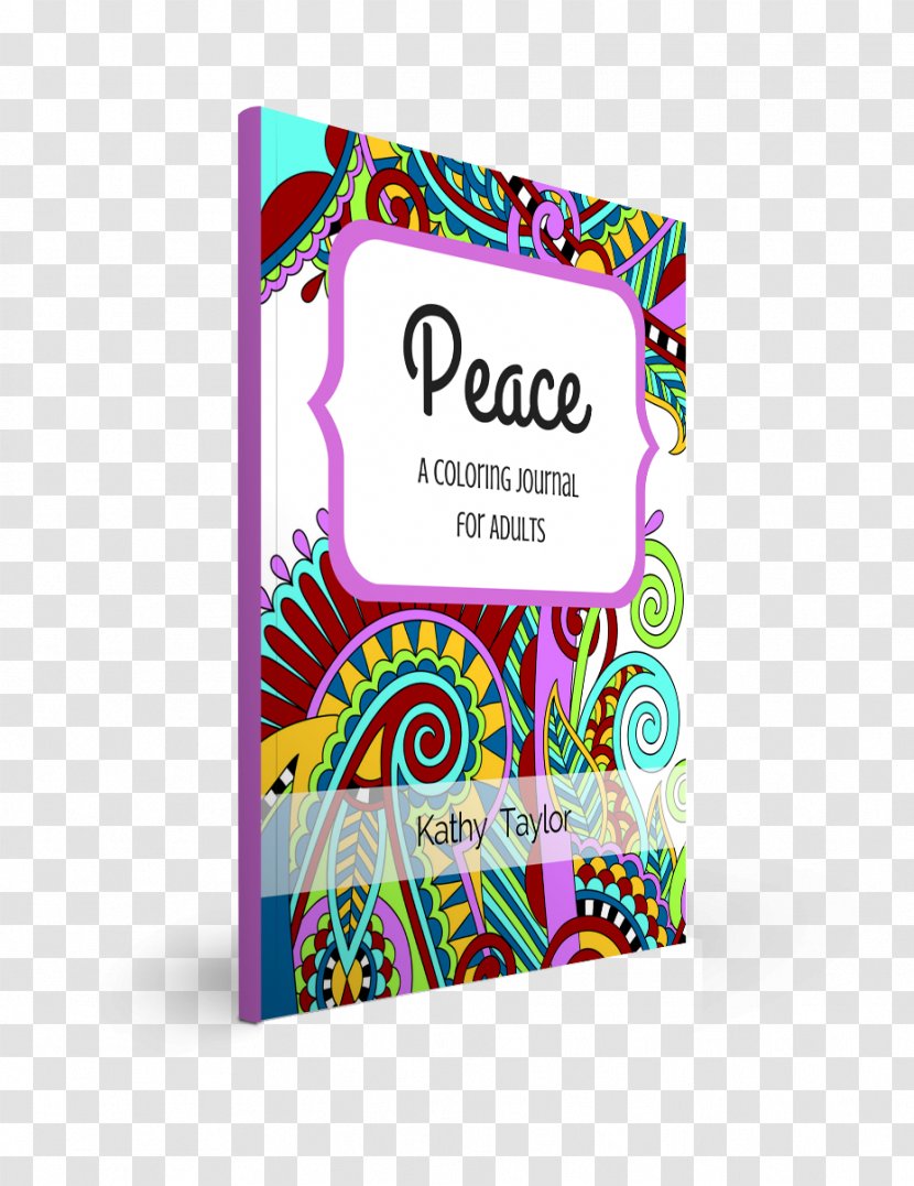 Peace: A Coloring Journal For Adults Brand Book Font - Brain Pencils Transparent PNG