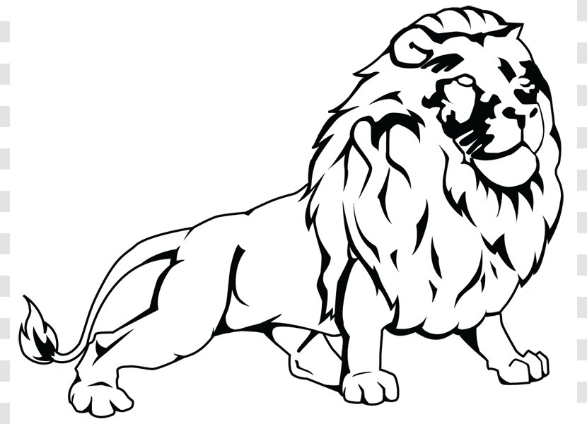 Lion Puppy Tiger Whiskers Clip Art - Silhouette - Line Transparent PNG