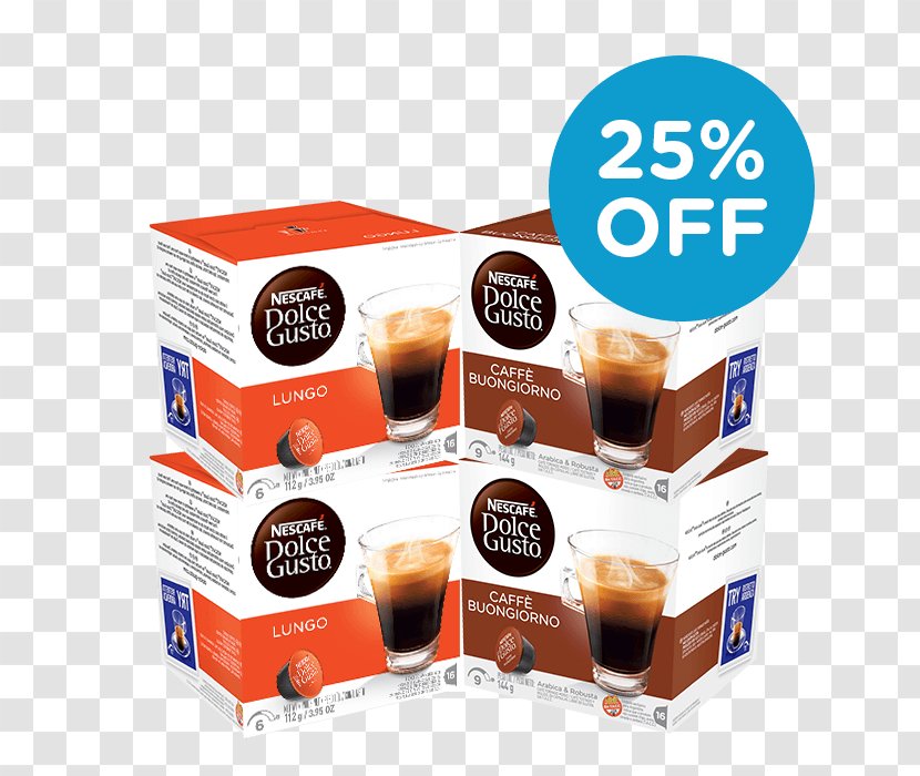 Espresso Instant Coffee Dolce Gusto Lungo Transparent PNG