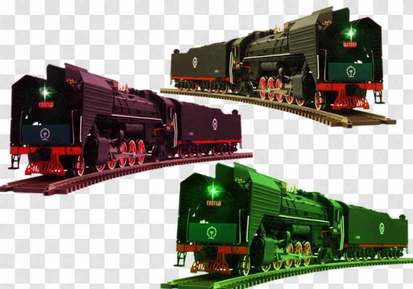 Train Rail Transport Steam Locomotive Railroad Car - Retro Creatives Transparent PNG