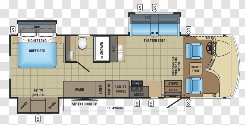 Floor Plan GMC Motorhome Campervans Jayco, Inc. - Wardrobe Transparent PNG