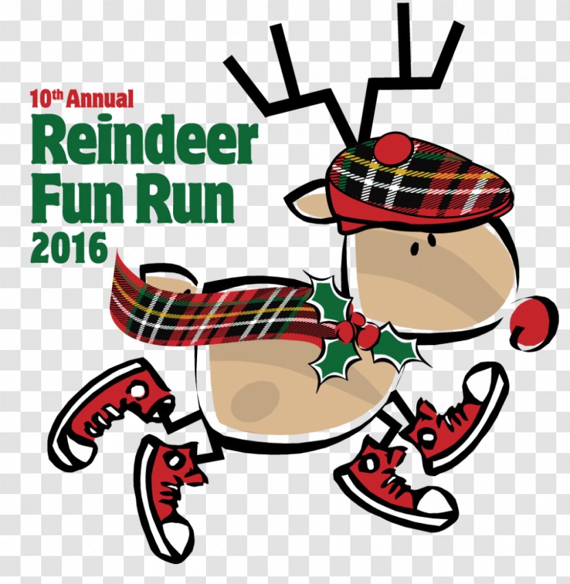 Reindeer Fun Run Christmas Recreation 5K Transparent PNG