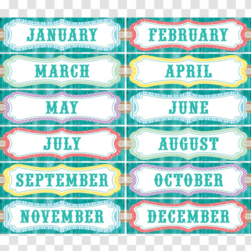 Bulletin Board School Calendar Shabby Chic Classroom - Chart Transparent PNG