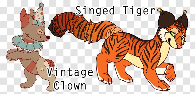 Cat Tiger Dog Mammal Horse - Tree - Vintage Clown Paintings Auction Transparent PNG