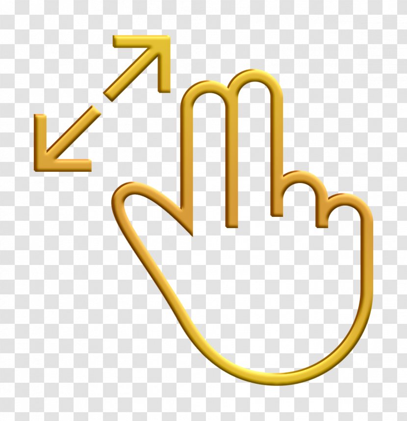 Fingers Icon Gesture Hand - Logo Yellow Transparent PNG