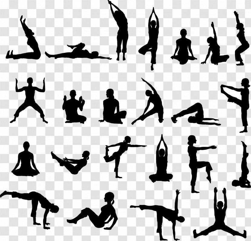 Hatha Yoga Pradipika Asana Physical Exercise - Zen - Silhouette Cliparts Transparent PNG