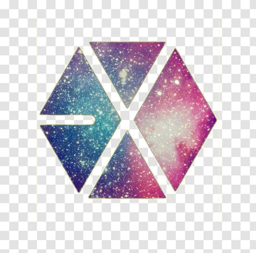 EXO Logo T-shirt K-pop - Purple Transparent PNG