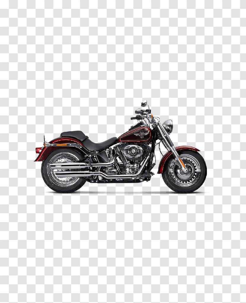 Harley-Davidson FLSTF Fat Boy Softail Motorcycle Exhaust System - Motor Vehicle Transparent PNG