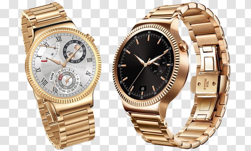 Huawei Watch Smartwatch Stainless Steel Strap Gold - Samsung Gear S2 Transparent PNG