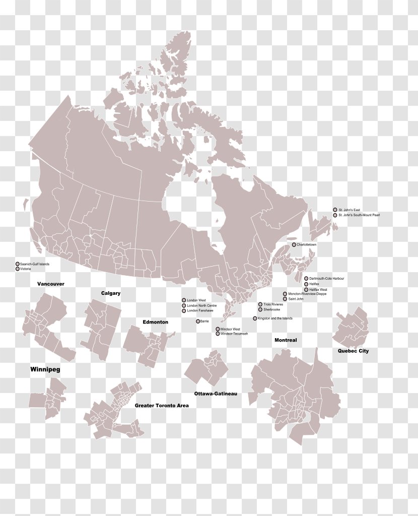 Canadian Federal Election, 2015 Canada Population Of Ridings 2008 Electoral District - Diagram Transparent PNG
