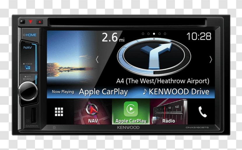 Kenwood DNX5160BTS Vehicle Audio Corporation ISO 7736 CarPlay - Tuner - Apple Transparent PNG
