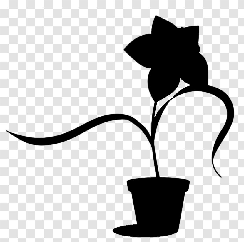 Clip Art Leaf Plant Stem Silhouette Line - Flowerpot - Plants Transparent PNG