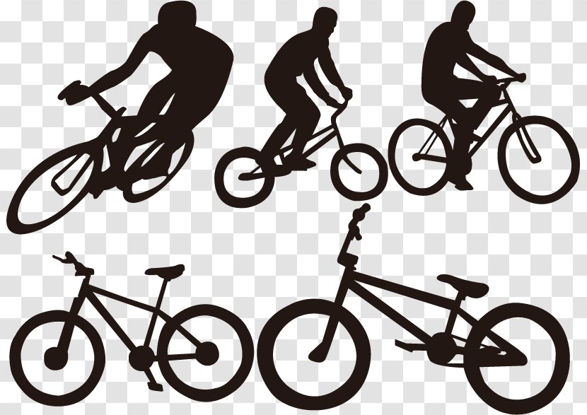 Bicycle Cycling Silhouette - Cartoon - And Bike Transparent PNG