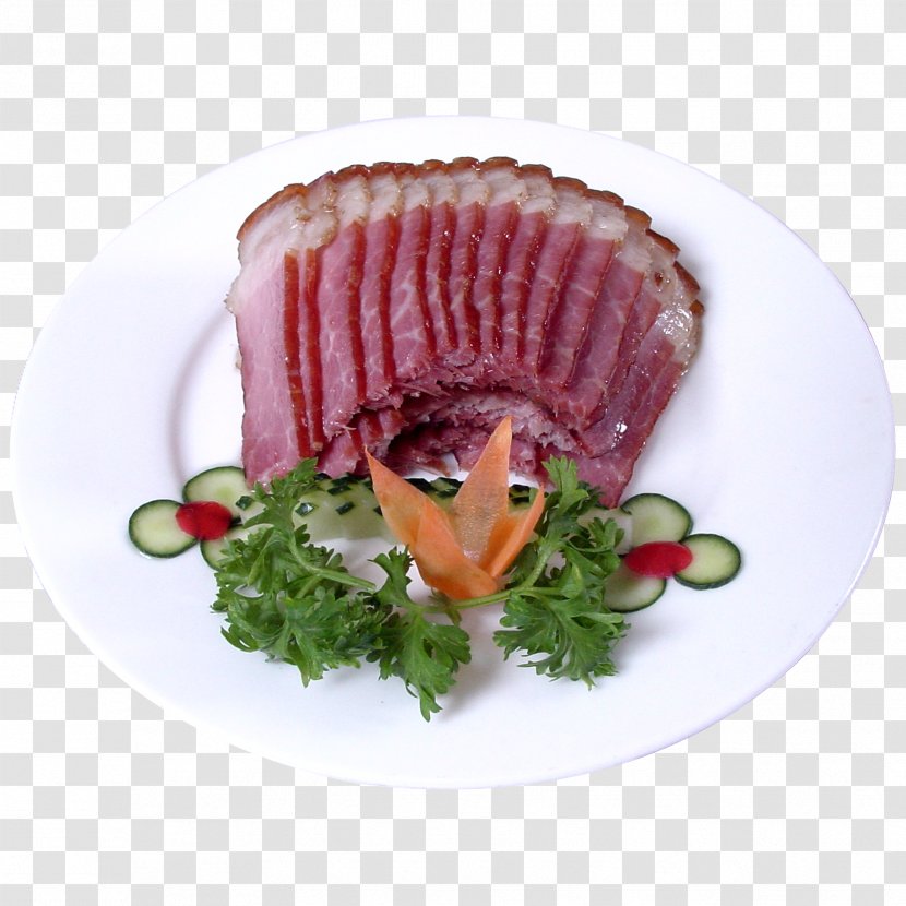 Sichuan Cuisine Ham Roast Beef Curing - Dish - Bacon Transparent PNG