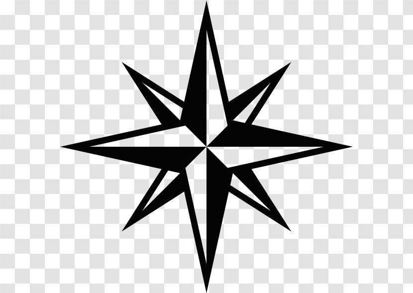 Symmetry Star Black-and-white Symbol - Blackandwhite Transparent PNG