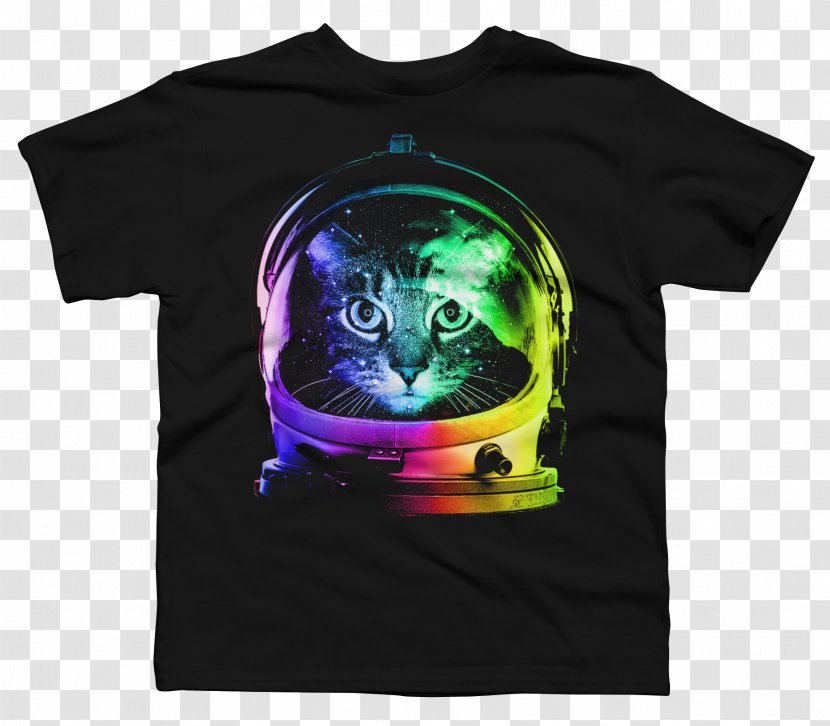 T-shirt Cat Top Astronaut Clothing - Pink Transparent PNG